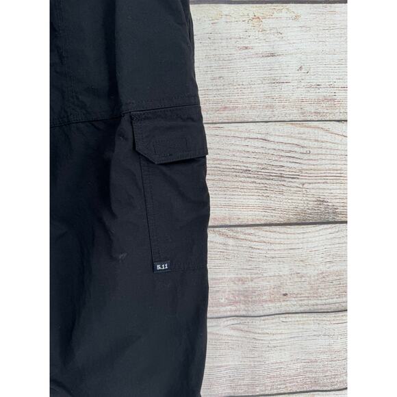 5.11 Tactical Taclite Cargo Canvas Work Pants Mens 34x30 Black 100% Nylon - Picture 6 of 11